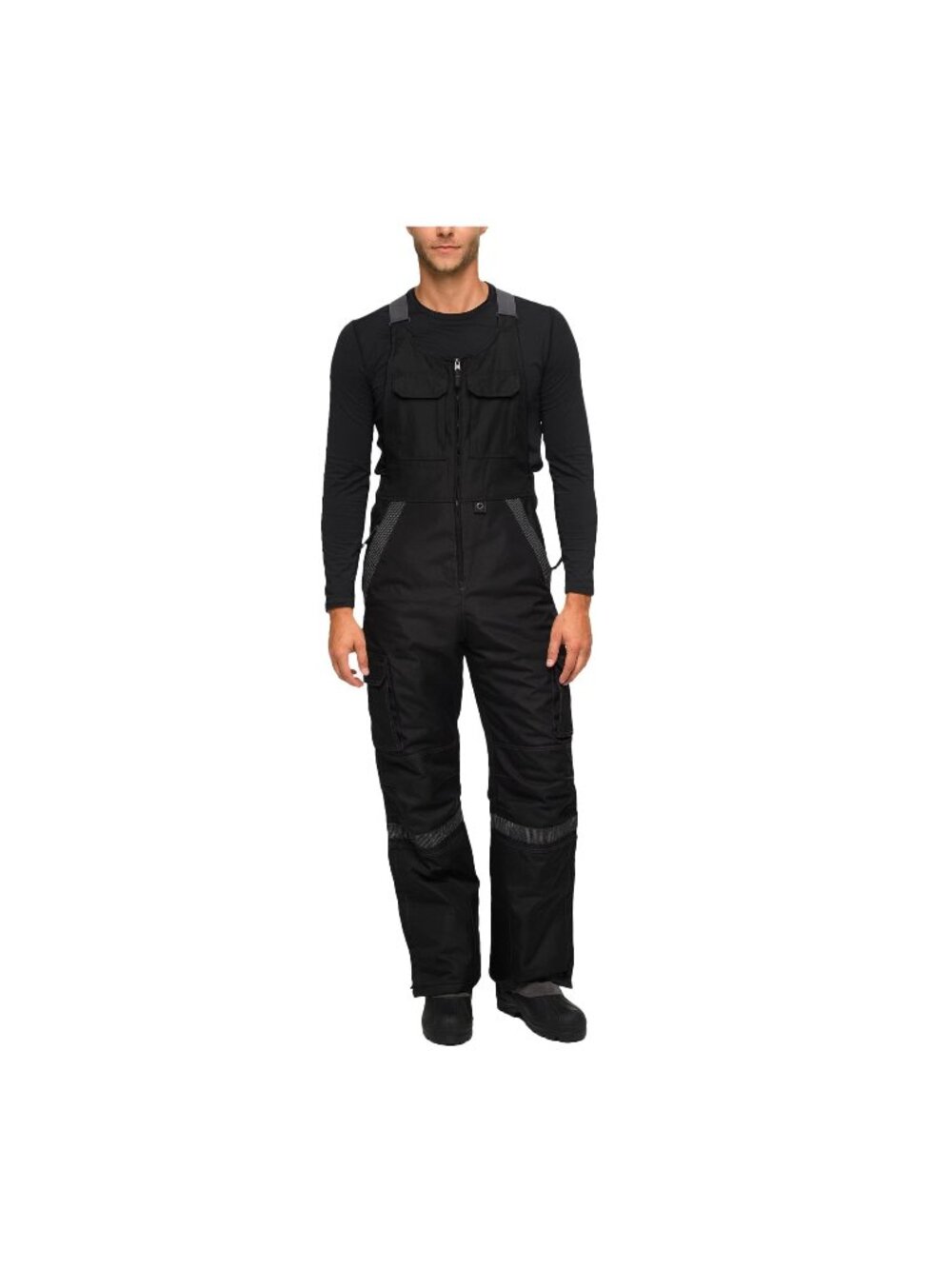 Arctix Tundra Ballistic Bib Overalls Black, Large/32" Inseam L/G 36-38W